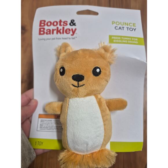 Sound Chip Plush Cat Toy Orange Boots & Barkley™ Giggles Battery Included s37 - Picture 5 of 5